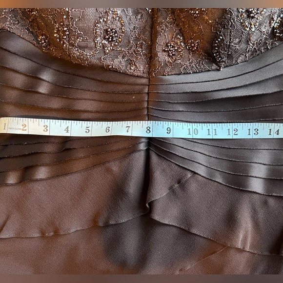 Pure Silk brown gown size 14 - Picture 8 of 9